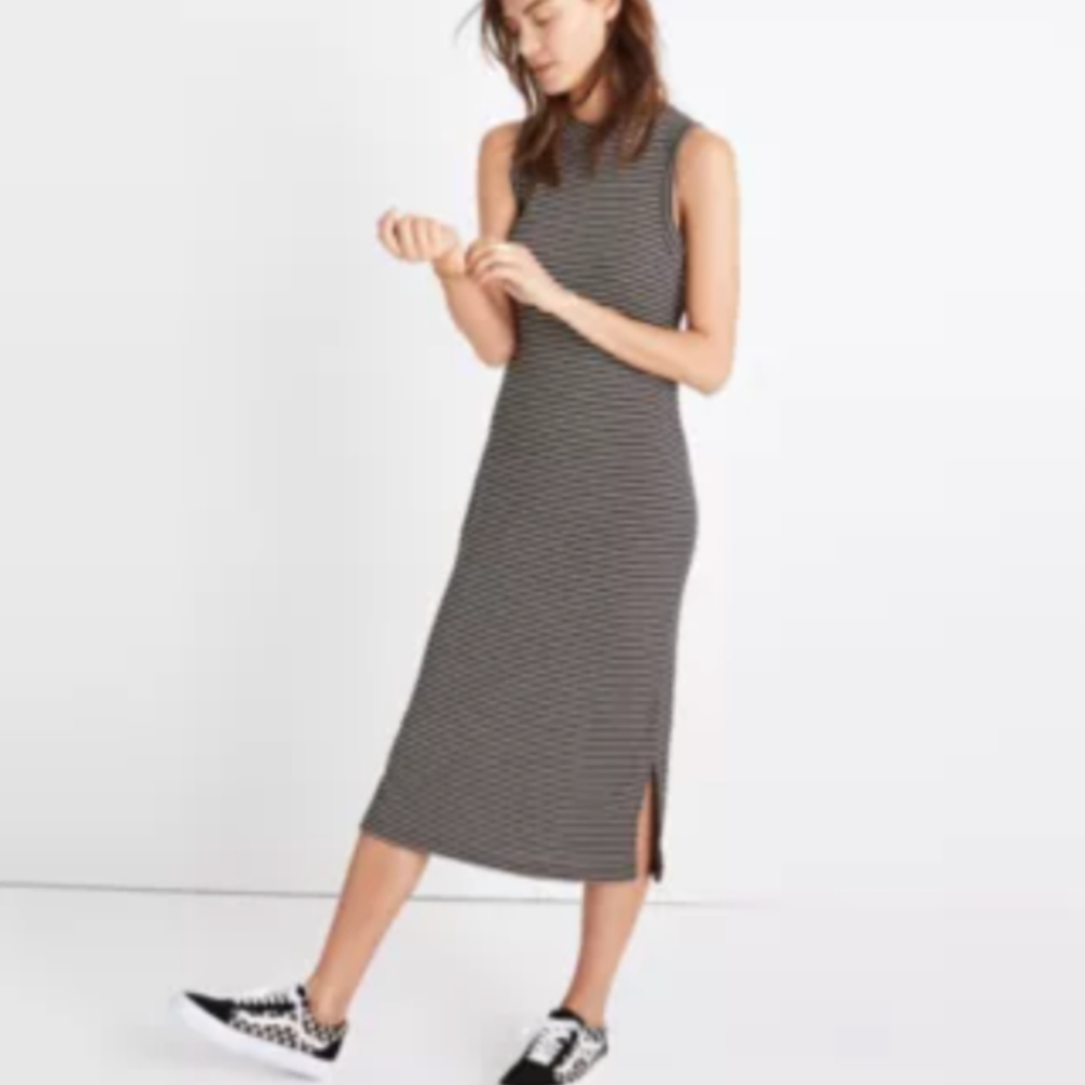 Madewell Mockneck Sleeveless Maxi Dress Small